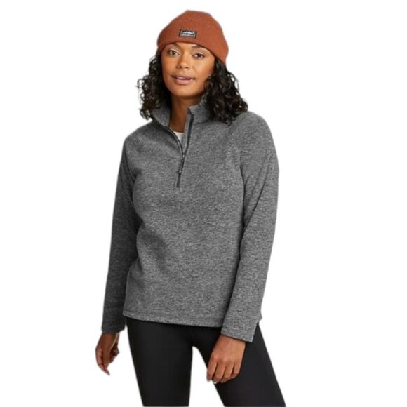 NWT Eddie Bauer Quest Fleece 1/4-Zip Size XXL Color Charcoal Heather‎ - Picture 1 of 5